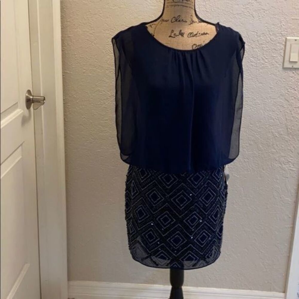Aidan Navy Mattox Dress